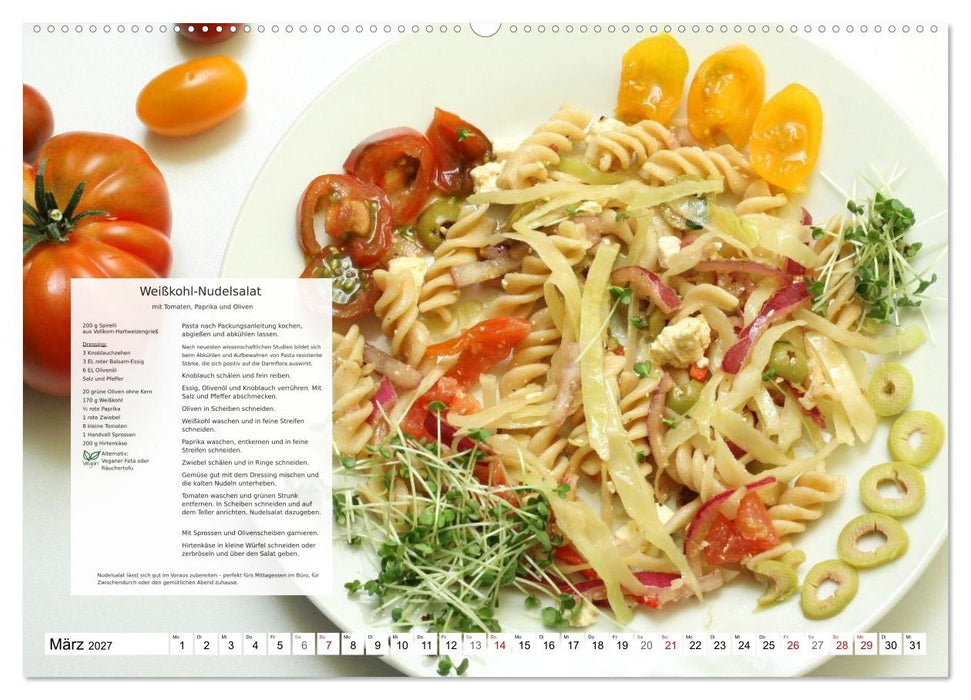 Pasta und Gemüse (CALVENDO Wandkalender 2027)