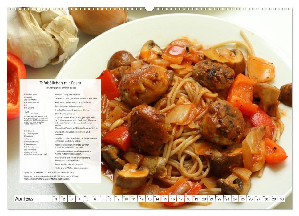 Pasta und Gemüse (CALVENDO Wandkalender 2027)