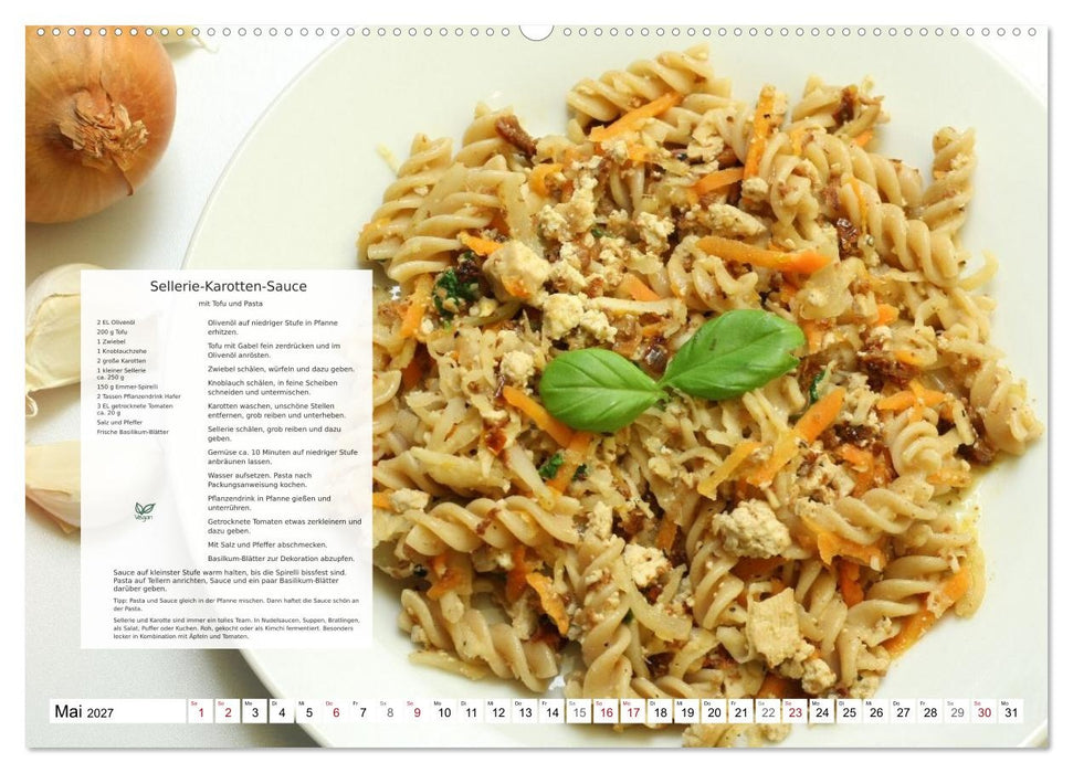 Pasta und Gemüse (CALVENDO Wandkalender 2027)