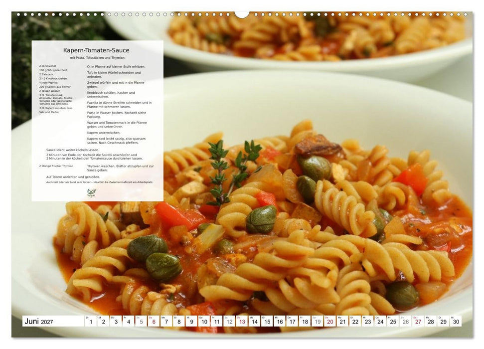 Pasta und Gemüse (CALVENDO Wandkalender 2027)