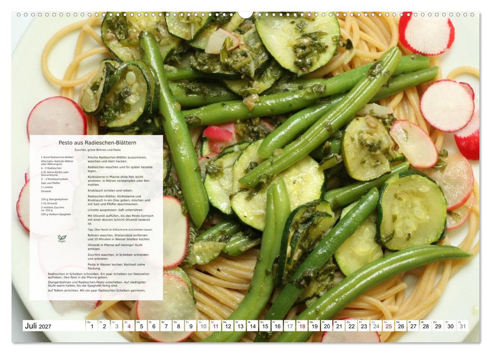 Pasta und Gemüse (CALVENDO Premium Wandkalender 2027)