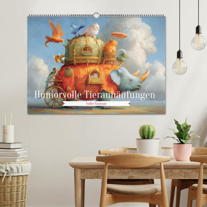 Humorvolle Tieranhäufungen - Voller Fantasie (CALVENDO Wandkalender 2027)
