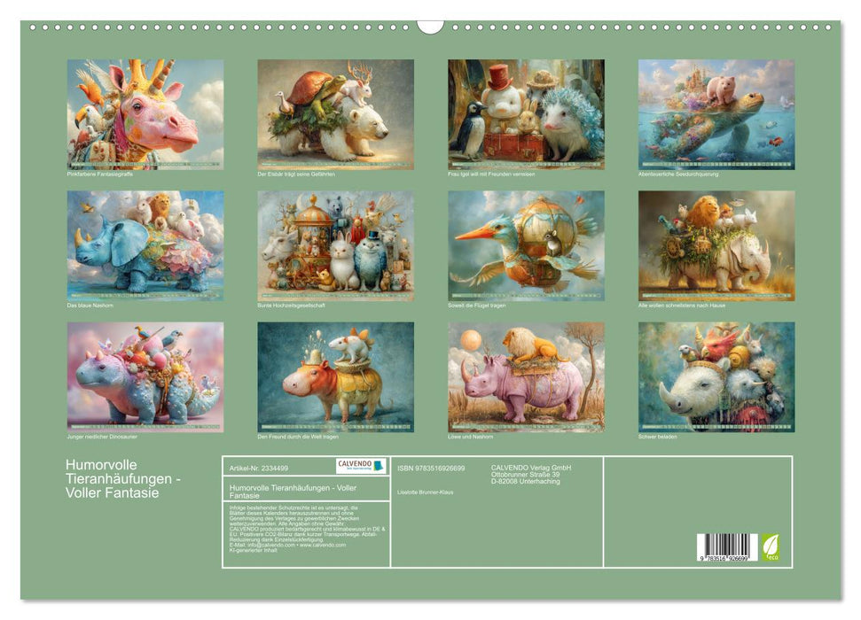 Humorvolle Tieranhäufungen - Voller Fantasie (CALVENDO Wandkalender 2027)