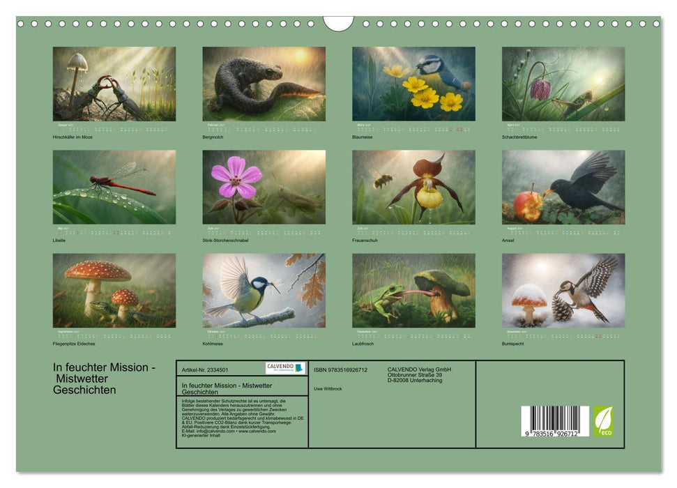 In feuchter Mission - Mistwetter Geschichten (CALVENDO Wandkalender 2027)