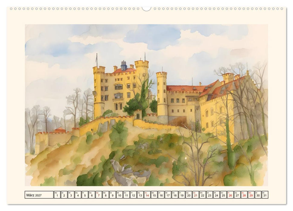 Deutsche Schlösser und Burgen (CALVENDO Wandkalender 2027)