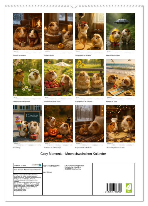 Cozy Moments - Meerschweinchen Kalender (CALVENDO Premium Wandkalender 2027)