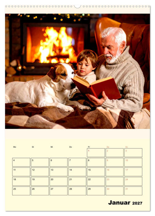 Der Familienkalender - Mit Hund durchs Jahr (CALVENDO Wandkalender 2027)