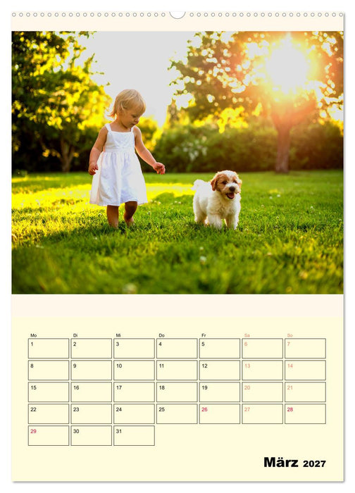 Der Familienkalender - Mit Hund durchs Jahr (CALVENDO Wandkalender 2027)