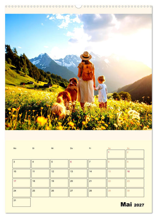 Der Familienkalender - Mit Hund durchs Jahr (CALVENDO Wandkalender 2027)