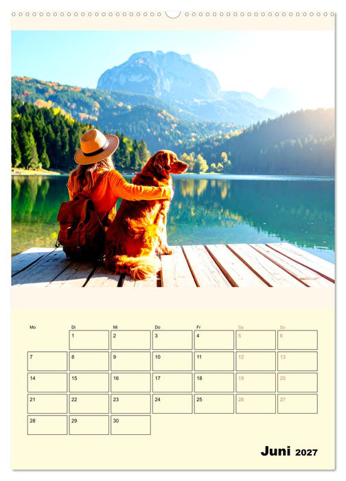 Der Familienkalender - Mit Hund durchs Jahr (CALVENDO Wandkalender 2027)