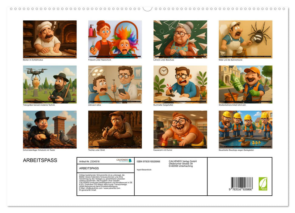 ARBEITSPASS (CALVENDO Premium Wandkalender 2027)