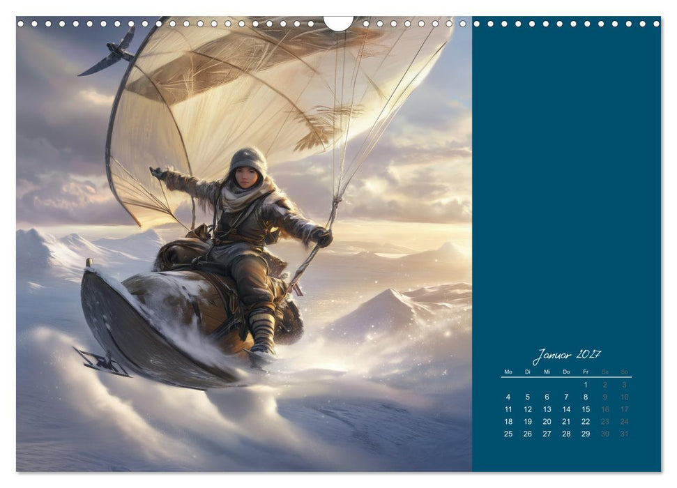 Mit KI durch die Epochen und Lüfte (CALVENDO Wandkalender 2027)