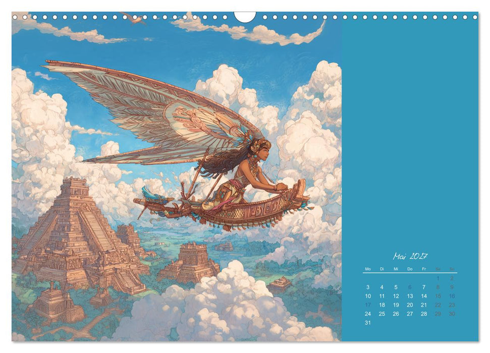 Mit KI durch die Epochen und Lüfte (CALVENDO Wandkalender 2027)