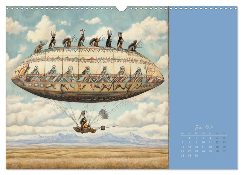 Mit KI durch die Epochen und Lüfte (CALVENDO Wandkalender 2027)