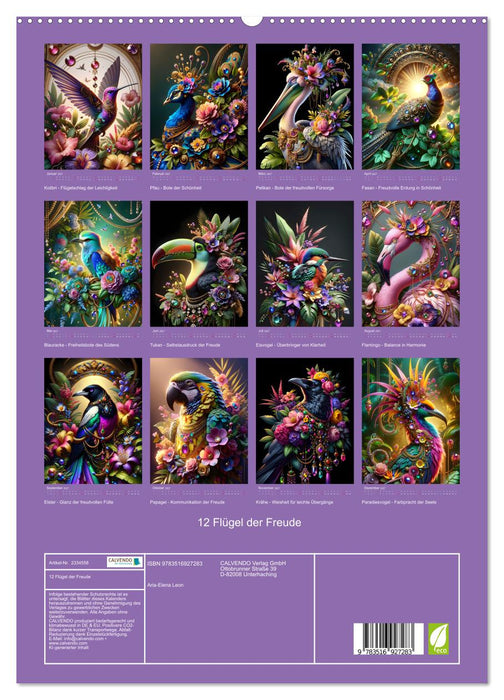 12 Flügel der Freude (CALVENDO Premium Wandkalender 2027)