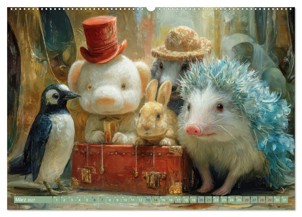 Humorvolle Tieranhäufungen - Voller Fantasie (CALVENDO Premium Wandkalender 2027)