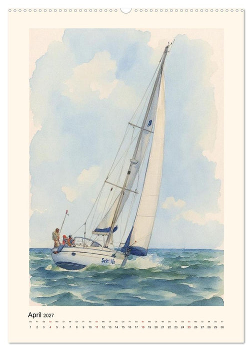 Unter Segeln über's Ijsselmeer (CALVENDO Wandkalender 2027)