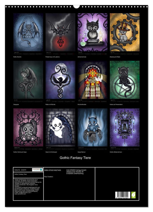 Gothic Fantasy Tiere (CALVENDO Wandkalender 2027)
