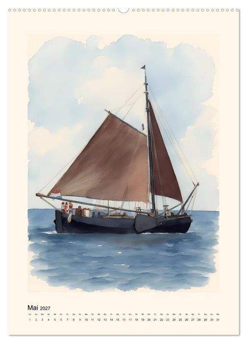 Unter Segeln über's Ijsselmeer (CALVENDO Premium Wandkalender 2027)