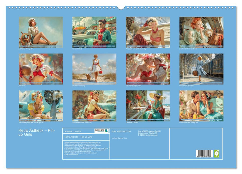 Retro Ästhetik – Pin-up Girls (CALVENDO Wandkalender 2027)