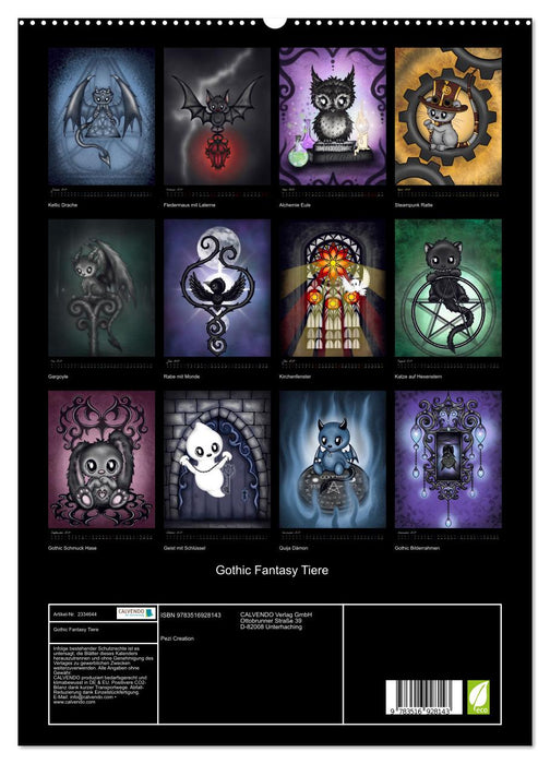 Gothic Fantasy Tiere (CALVENDO Premium Wandkalender 2027)