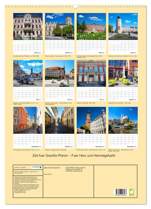Zeit fuer Goerlitz-Planer – Fuer Herz und Heimatgefuehl (CALVENDO Wandkalender 2027)