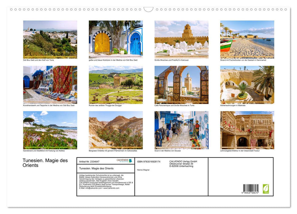 Tunesien. Magie des Orients (CALVENDO Wandkalender 2027)