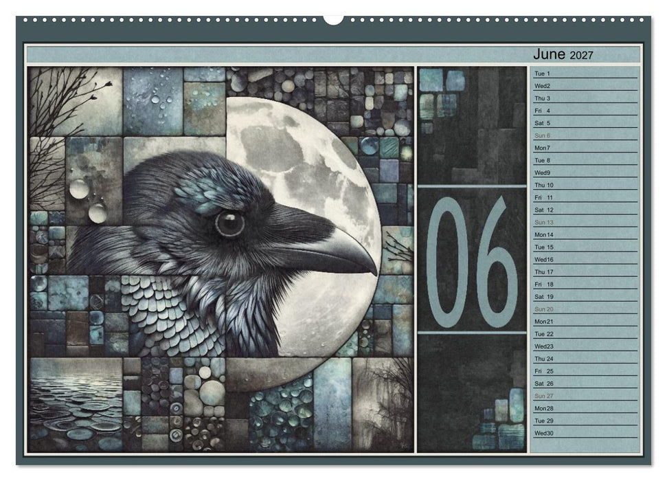 Crows. Shades of the Unseen. Art. (CALVENDO Monthly Calendar 2027)