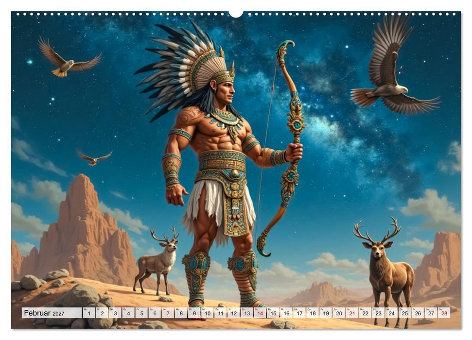 Aztekische Mythologie - Götter, Helden und Monster (CALVENDO Wandkalender 2027)