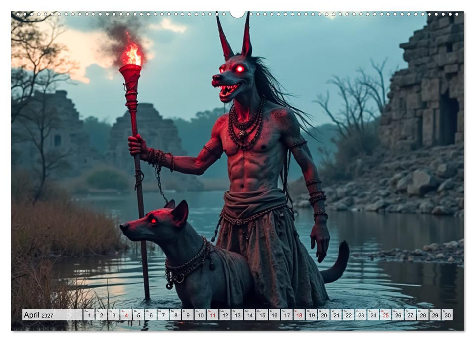 Aztekische Mythologie - Götter, Helden und Monster (CALVENDO Wandkalender 2027)