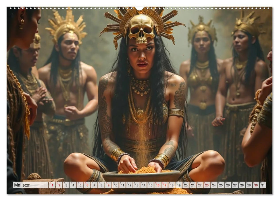 Aztekische Mythologie - Götter, Helden und Monster (CALVENDO Wandkalender 2027)