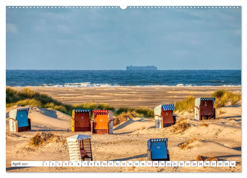 Strandkörbe – Licht. Stille. Nordsee Borkum 2027 (CALVENDO Premium Wandkalender 2027)