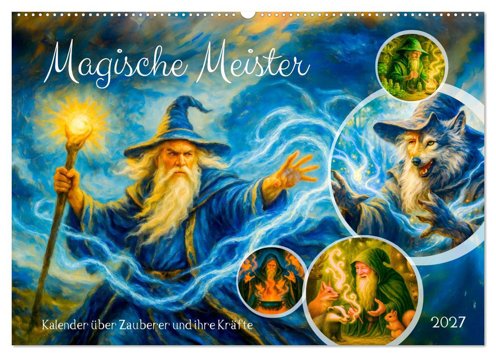 Magische Meister - Kalender über Zauberer und ihre Kräfte (CALVENDO Wandkalender 2027)