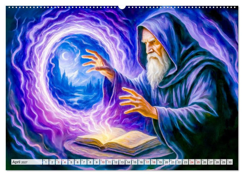 Magische Meister - Kalender über Zauberer und ihre Kräfte (CALVENDO Wandkalender 2027)