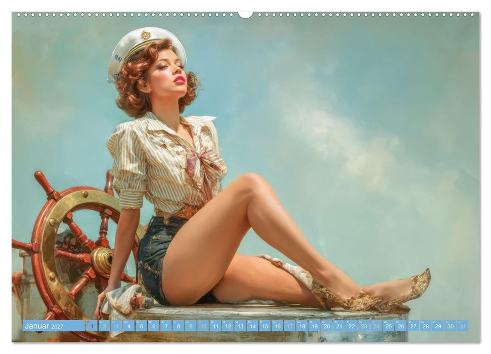 Retro Ästhetik – Pin-up Girls (CALVENDO Premium Wandkalender 2027)