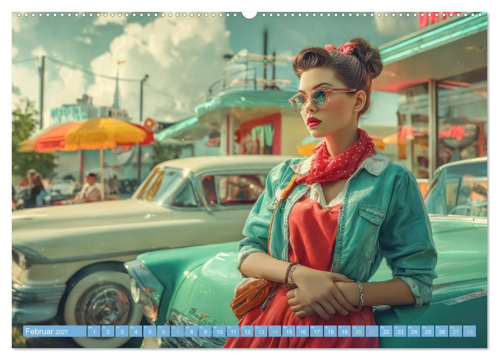 Retro Ästhetik – Pin-up Girls (CALVENDO Premium Wandkalender 2027)