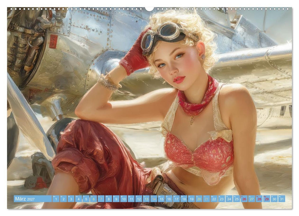 Retro Ästhetik – Pin-up Girls (CALVENDO Premium Wandkalender 2027)