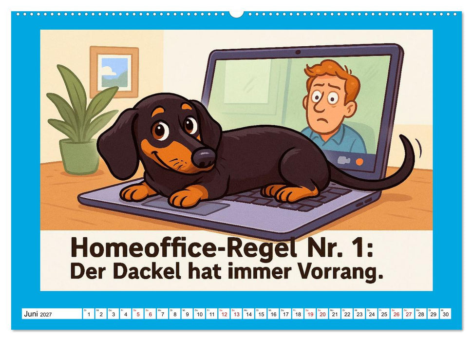 Fehlerfrei. Dackel eben. (CALVENDO Wandkalender 2027)
