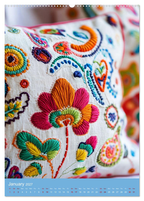 Elegance in Embroidery (CALVENDO Monthly Calendar 2027)