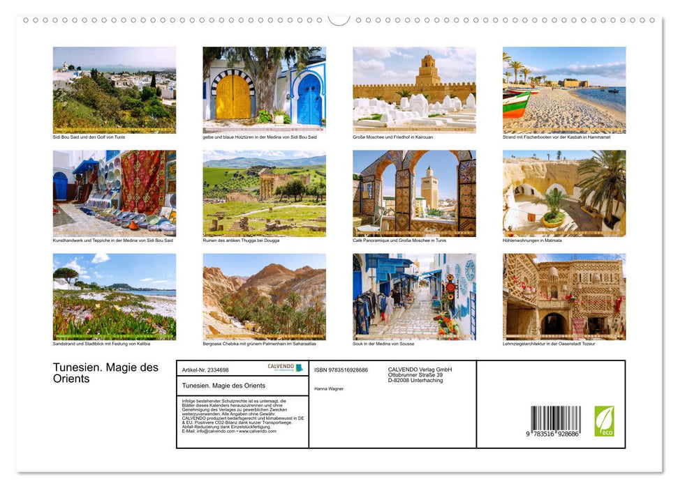 Tunesien. Magie des Orients (CALVENDO Premium Wandkalender 2027)