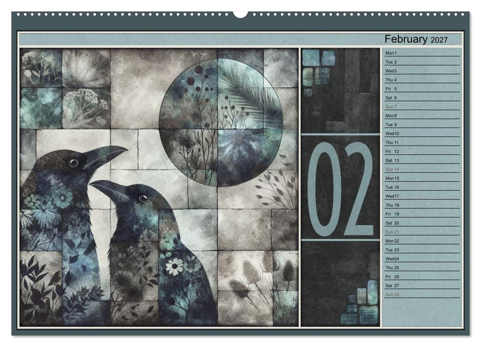 Crows. Shades of the Unseen. Art. (CALVENDO Premium-Calendar 2027)