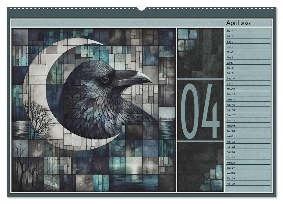 Crows. Shades of the Unseen. Art. (CALVENDO Premium-Calendar 2027)