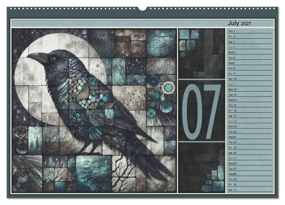 Crows. Shades of the Unseen. Art. (CALVENDO Premium-Calendar 2027)