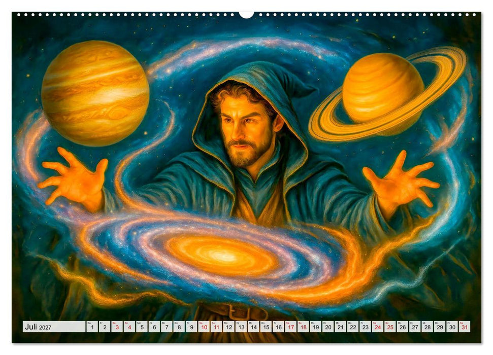 Magische Meister - Kalender über Zauberer und ihre Kräfte (CALVENDO Premium Wandkalender 2027)