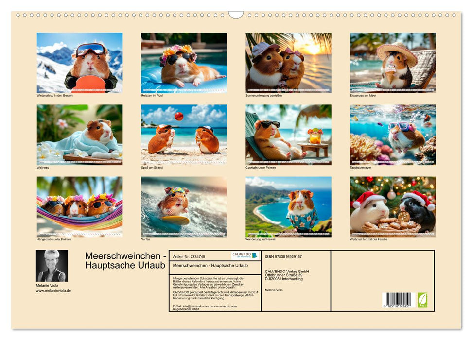 Meerschweinchen - Hauptsache Urlaub (CALVENDO Wandkalender 2027)