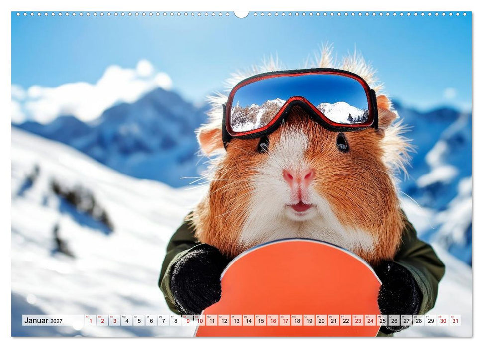 Meerschweinchen - Hauptsache Urlaub (CALVENDO Wandkalender 2027)