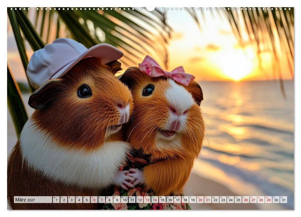 Meerschweinchen - Hauptsache Urlaub (CALVENDO Wandkalender 2027)