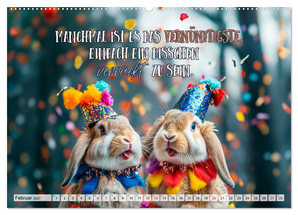 KANINCHEN Mit Humor durchs Jahr (CALVENDO Wandkalender 2027)