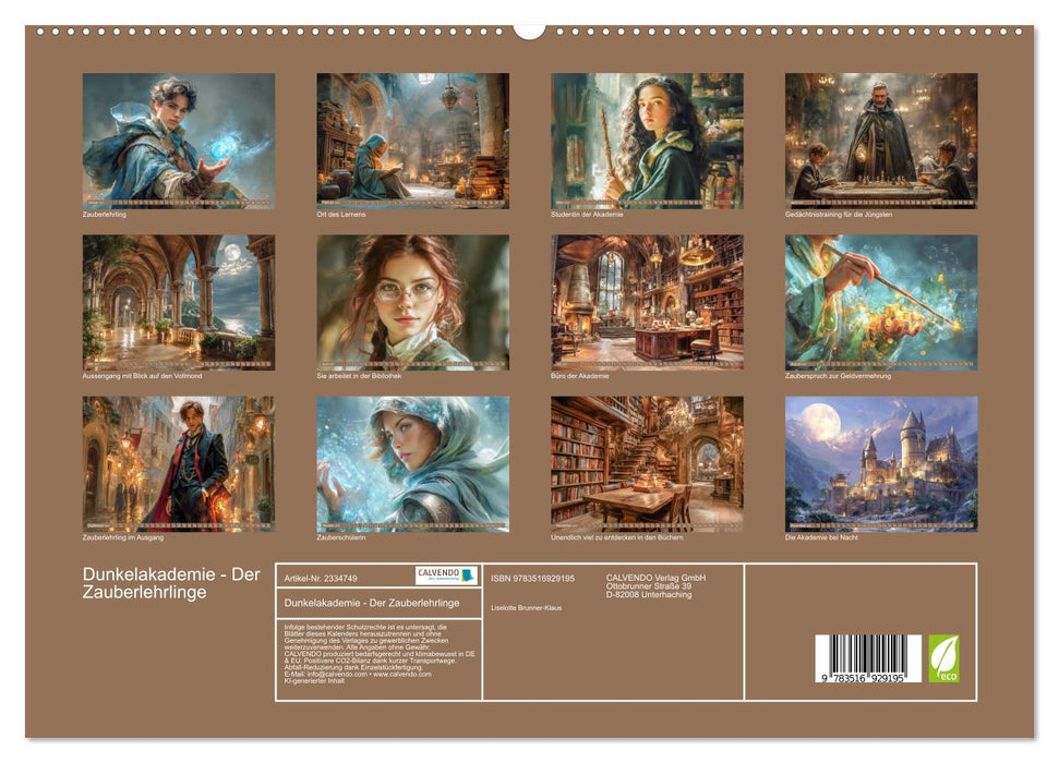 Dunkelakademie - Der Zauberlehrlinge (CALVENDO Premium Wandkalender 2027)