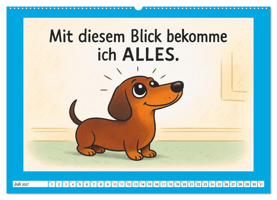 Fehlerfrei. Dackel eben. (CALVENDO Premium Wandkalender 2027)